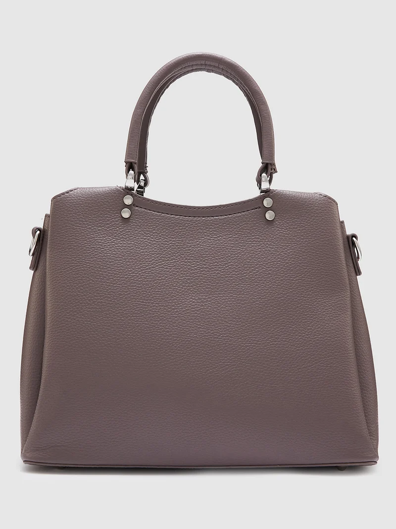 globus  Globus Women Dark Grey Textured Casual Handheld Bag  | Best Price UAE